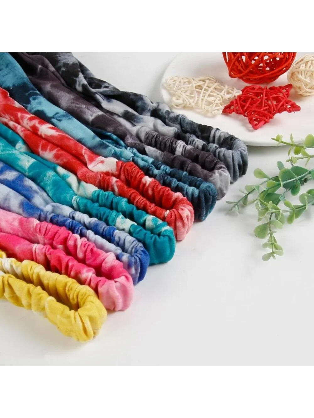 8 Pcs Boho Hair Scarves Headbands for Women & Girls - Non-Slip Elastic Triangle